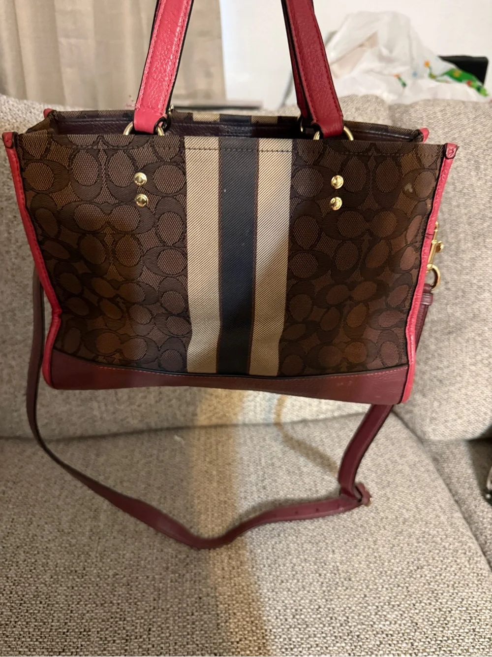 Coach tote brown